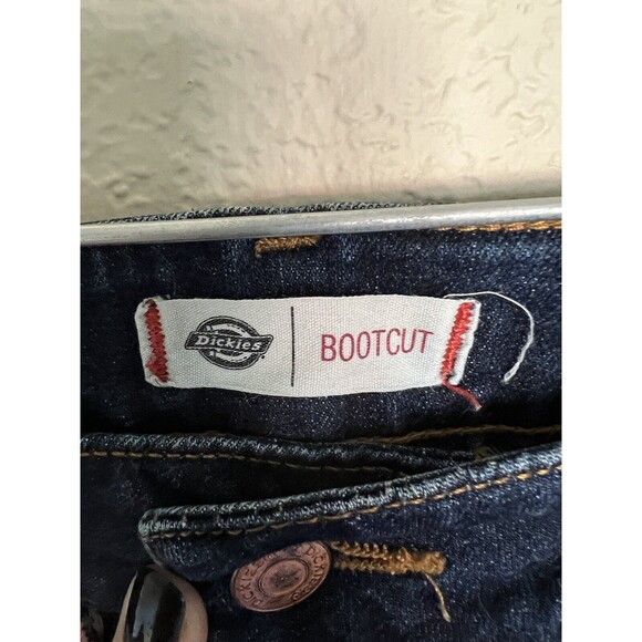 Dickies Women's Size 12 RG Jeans Boot Cut Blue Denim Medium Wash Stretch - Picture 4 of 5